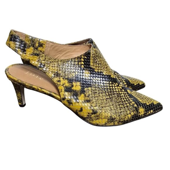 Joie Rines Pump Mustard Yellow Python Snakeskin sz 38 - Picture 13 of 13